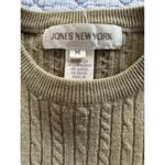 Jones New York soft cable knit top in olive green, Size M Photo 2