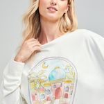 Wildfox NWT Vanilla Room with a View Long Pullover Sweatshirt Photo 2
