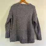 Seven7 🦋  Grey Popcorn Confetti Pom Pol Sweater Small Oversized Colorful Rainbow Photo 4