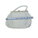 VTG 50s Grande Maison Blanche Beaded Handbag Ivory Pearl Purse Hollywood Glam White Photo 10