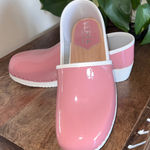 New Verka Sweden Clogs Pink Patent Leather Heeled Clogs Wooden Sole Size 41 Photo 0