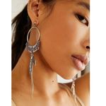 Free People Winona Hoops in Brass Red Jasper NWT Bohemian Western Boho Dangles Photo 12