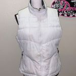 Reversible white & black plaid zip up puffer vest Photo 0