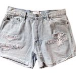 KanCan USA KanCan Daisy High Rise Mom Shorts Sz XL Cuff Hem Distressed Light Wash Summer Photo 4