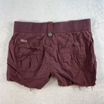 Columbia Vtg  Sz 4 Omni-Shade Sports Shorts Cut Off Mid Rise Women’s Maroon Photo 11