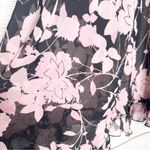 Vintage California Dynasty Sheer Black & Pink Floral Chemise Lingerie Size Large Photo 6