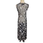 Johnny Was Biya Chloe Mazzy Bias Embroidered Mesh Maxi Dress Black and White Photo 7