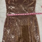 Lulus Lulu’s size small Bring It Rose Gold Sequin Bodycon Mini Dress Photo 6