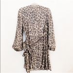 Gianni Bini  Moor Leopard Animal Print Sequin Wrap Mini Dress XS Photo 3