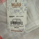 Mudd Womens Button-Up Shirt Meduim Long Sleeve Plaid Lace Back Photo 3