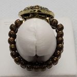 Paparazzi NIB Vintage Vault Modern Millionaire Stretchy Brass Ring Photo 5