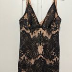Free People Gorgeous!  Night Shimmers Mini Dress Black lace sequins 4 small Photo 5