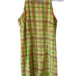 CDC Sleeveless Floral Plaid Mini Dress 100% Silk Yellow Women's Size 6 Photo 0