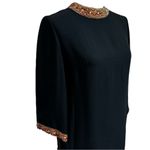 Ranelle Black Shift Dress with Embellished Collar & Cuffs | Vintage | Sz 10 |EUC Pink Photo 1