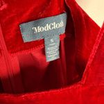 Modcloth NWT  Crushed Velvet Suspender Skirt Holly Berry Red Size Small S NEW Photo 6