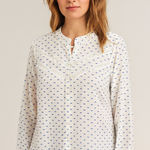 WRAP London Long Sleeve Cotton Button Down Embroidered Western Printed Shirt Top White Size 14 Photo 0