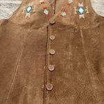 Cambridge Dry Goods 100% Leather Vest Small Lined Western Aztec Southwestern Photo 1