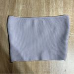 Babaton  Ribbed Thick Sweater Strapless Tube Bralette in Lavender Size Small EUC Photo 4
