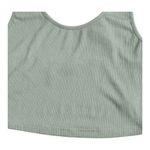 SheIn  Sage Green Ribbed Halter Crop Top - Size S Photo 2