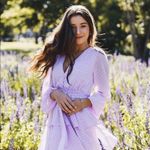 ✨HP✨Plunging Neck Double Layer Hem Swiss Dot Dress✨ Purple Size L Photo 1