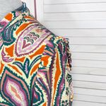 Tyler‎ Boe Maggie Paisley Print Silk Blouse Orange Multi Small Photo 6