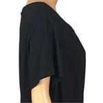 Ellen Tracy  black stretch jersey dress w/waist-belt & gold buckle. Size 20W. EUC Photo 4