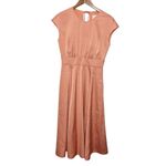 Gal Meets Glam Fit & Flare Dress Women’s Size 2 Peach Short Sleeve Midi Feminine Photo 1