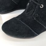 Toms  Women's Black Suede Desert Wedge Ankle Boots Booties Shoes Photo 1
