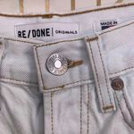RE/DONE 80'S Long Denim Shorts in Bleach White Photo 3
