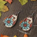 None 🎀🎀🎀3 for 12🎀🎀🎀Turquoise Leopard Pattern Drop Earrings Photo 4