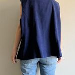 JM Collection Dark Blue Vest Quilted Plus Size Photo 2