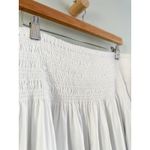 Madewell  | NWT Smocked-Waist Poplin Midi Skirt in white | Sz XL Photo 3