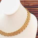 J.Crew  Flat Chain Gold Tone Statement Necklace 19” Photo 0