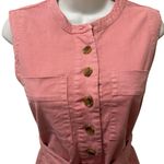 Faherty  Women's Pink Avalon Dress Sz XXS Belted Sleeveless Pockets Stretch Photo 5