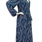 Chelsea28 Women's Med Pleated Puff Shoulder Long Sleeve Dress Vneck Cottagecore Photo 2