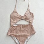 Aerie Gingham and Striped Swimsuit One Piece Photo 0