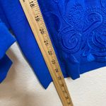 Adrianna Papell Embroidered Wide Leg Cropped Pants in Rich Cobalt Blue Sz XL NWT Photo 4