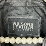 wilson's leather Wilson’s Leather 100% Leather Black Blazer Jacket Size M Photo 9
