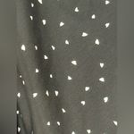 LIONESS  by PRINCESS POLLY Black White Heart Print Ruched Midi Slip Dress XS Photo 7