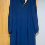 I.N.C. International Concepts Blue Bow Back Shift Dress Photo 0