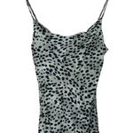 ZARA Leopard Print Cami Spaghetti Strap Drape Neck Tank Top Blouse XS Green Grey Photo 12