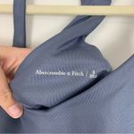 Abercrombie & Fitch Sheen V-Neck Cropped Racerback Tank Top Blue Size Small Photo 2