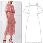 NWT Elie Saab lace dress size Fr 40 Black Photo 1