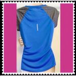 Reebok š cap sleeve scoop neck pullover athletic top blue gray extra small Photo 1