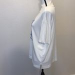 Jantzen  Classics vintage white floral embellished sleeves short sleeve shirt Photo 3