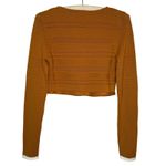 Free People  Movement M Long Sleeve Crop Top Athletic Activewear Casual Shirt Photo 3