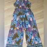 🏷️🏷️EUC Large NEW DIRECTIONS MULTI COLORED PATTERNED CROPPED JUMPSUIT PANTSUIT Photo 5