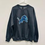 Gildan Detroit Lions sweatshirt! Sequin glitter bling lions logo gray size XL! Photo 0