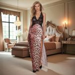 Frederick's of Hollywood NWT Rosalina Rose Lace Satin Nightgown Maxi Gown Small Photo 2