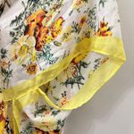 Woven Heart OS Floral Open Robe Fringe Boho Yellow Coverup Beach Summer Resort Photo 2